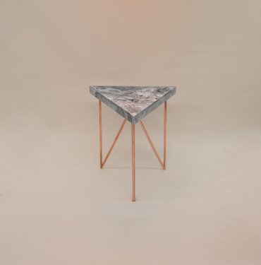 Copper Concrete triangle – a side table