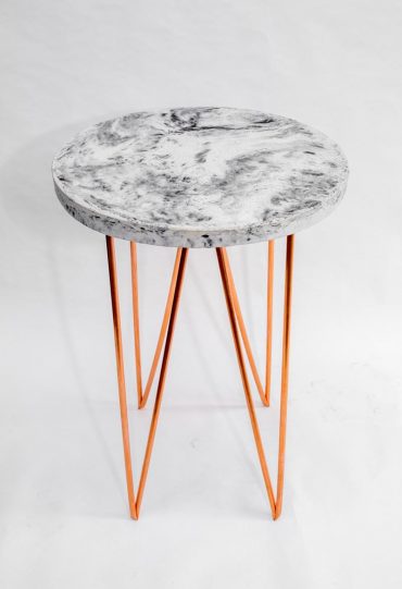 Copper Concrete Circle – a side table